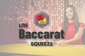 Baccarat Squeeze logo by Evolution at Dolfwin